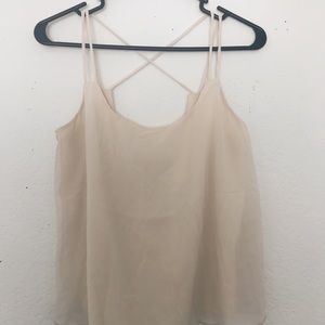 off white cross strap blouse